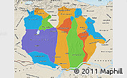 Political Map of Guarico, shaded relief outside