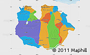 Political Map of Guarico, single color outside