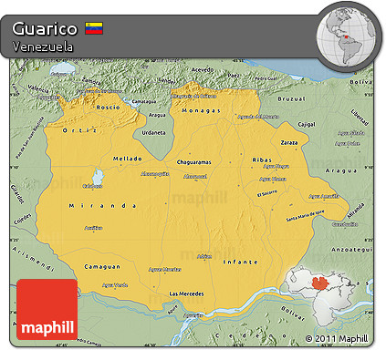 Savanna Style Map of Guarico