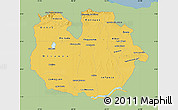 Savanna Style Map of Guarico, single color outside