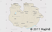 Shaded Relief Map of Guarico, cropped outside