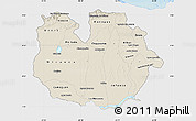 Shaded Relief Map of Guarico, single color outside