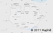 Silver Style Map of Guarico, single color outside