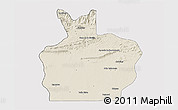 Shaded Relief 3D Map of Ortiz, cropped outside