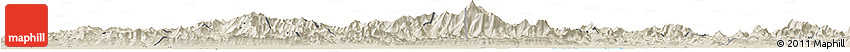 Shaded Relief Horizon Map of Ortiz