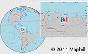 Gray Location Map of Ortiz