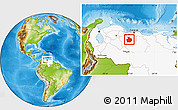 Physical Location Map of Ortiz, highlighted country