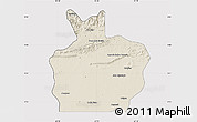 Shaded Relief Map of Ortiz, cropped outside