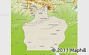 Shaded Relief Map of Ortiz, physical outside