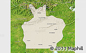 Shaded Relief Map of Ortiz, satellite outside