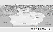 Gray Panoramic Map of Ortiz