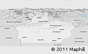 Silver Style Panoramic Map of Ortiz