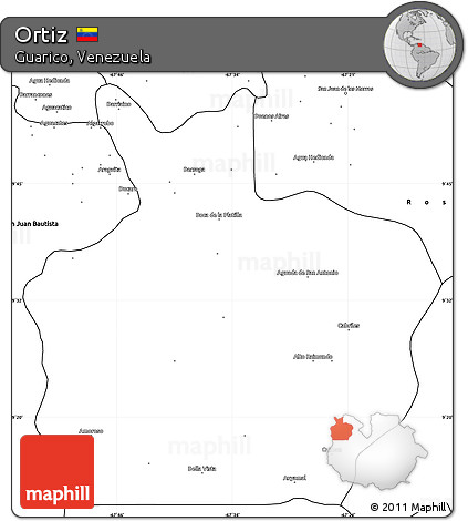 Blank Simple Map of Ortiz