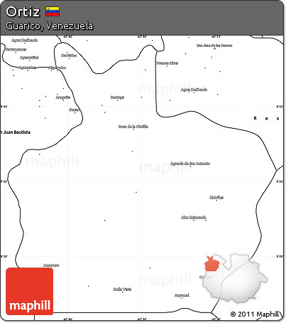 Blank Simple Map of Ortiz