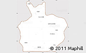 Classic Style Simple Map of Ortiz, cropped outside