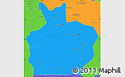 Political Simple Map of Ortiz