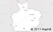 Silver Style Simple Map of Ortiz, cropped outside