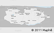 Gray Panoramic Map of Guarico, single color outside