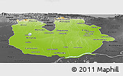 Physical Panoramic Map of Guarico, darken, desaturated