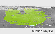 Physical Panoramic Map of Guarico, desaturated