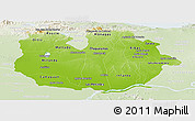Physical Panoramic Map of Guarico, lighten