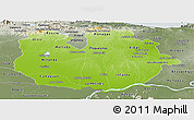 Physical Panoramic Map of Guarico, semi-desaturated