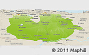 Physical Panoramic Map of Guarico, shaded relief outside