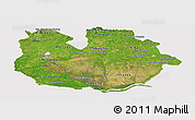 Satellite Panoramic Map of Guarico, cropped outside