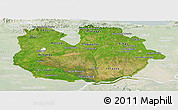 Satellite Panoramic Map of Guarico, lighten