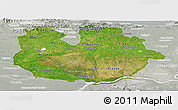Satellite Panoramic Map of Guarico, lighten, semi-desaturated