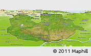 Satellite Panoramic Map of Guarico, physical outside