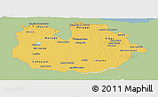 Savanna Style Panoramic Map of Guarico, single color outside