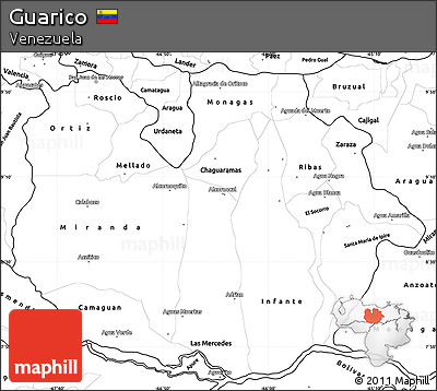 Blank Simple Map of Guarico