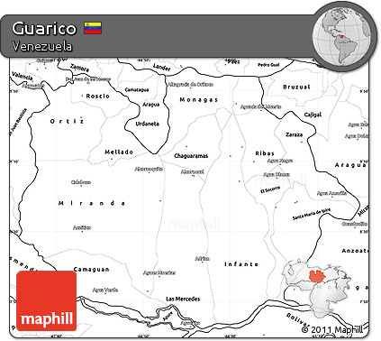 Blank Simple Map of Guarico