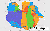 Political Simple Map of Guarico, cropped outside