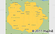 Savanna Style Simple Map of Guarico, single color outside