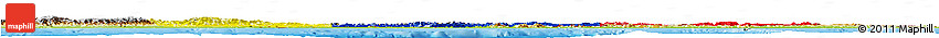 Flag Horizon Map of Venezuela, physical outside, flag aligned to the middle