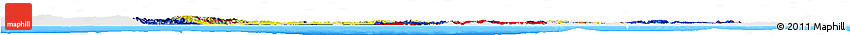 Flag Horizon Map of Venezuela, single color outside, bathymetry sea