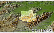 Physical 3D Map of Crespo, darken