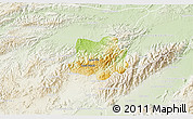 Physical 3D Map of Crespo, lighten