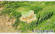 Physical 3D Map of Crespo, satellite outside