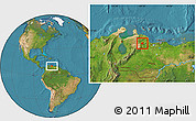 Satellite Location Map of Crespo