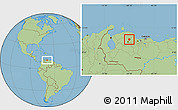 Savanna Style Location Map of Crespo