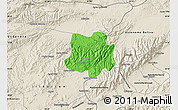 Political Map of Crespo, shaded relief outside