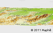 Physical Panoramic Map of Crespo