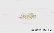 Shaded Relief Panoramic Map of Crespo, cropped outside