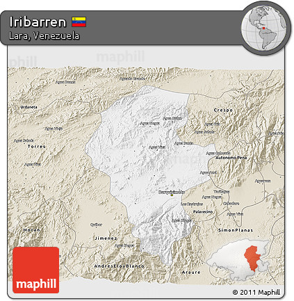 Classic Style 3D Map of Iribarren