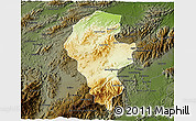 Physical 3D Map of Iribarren, darken