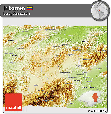 Physical 3D Map of Iribarren