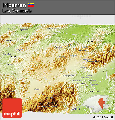 Physical 3D Map of Iribarren